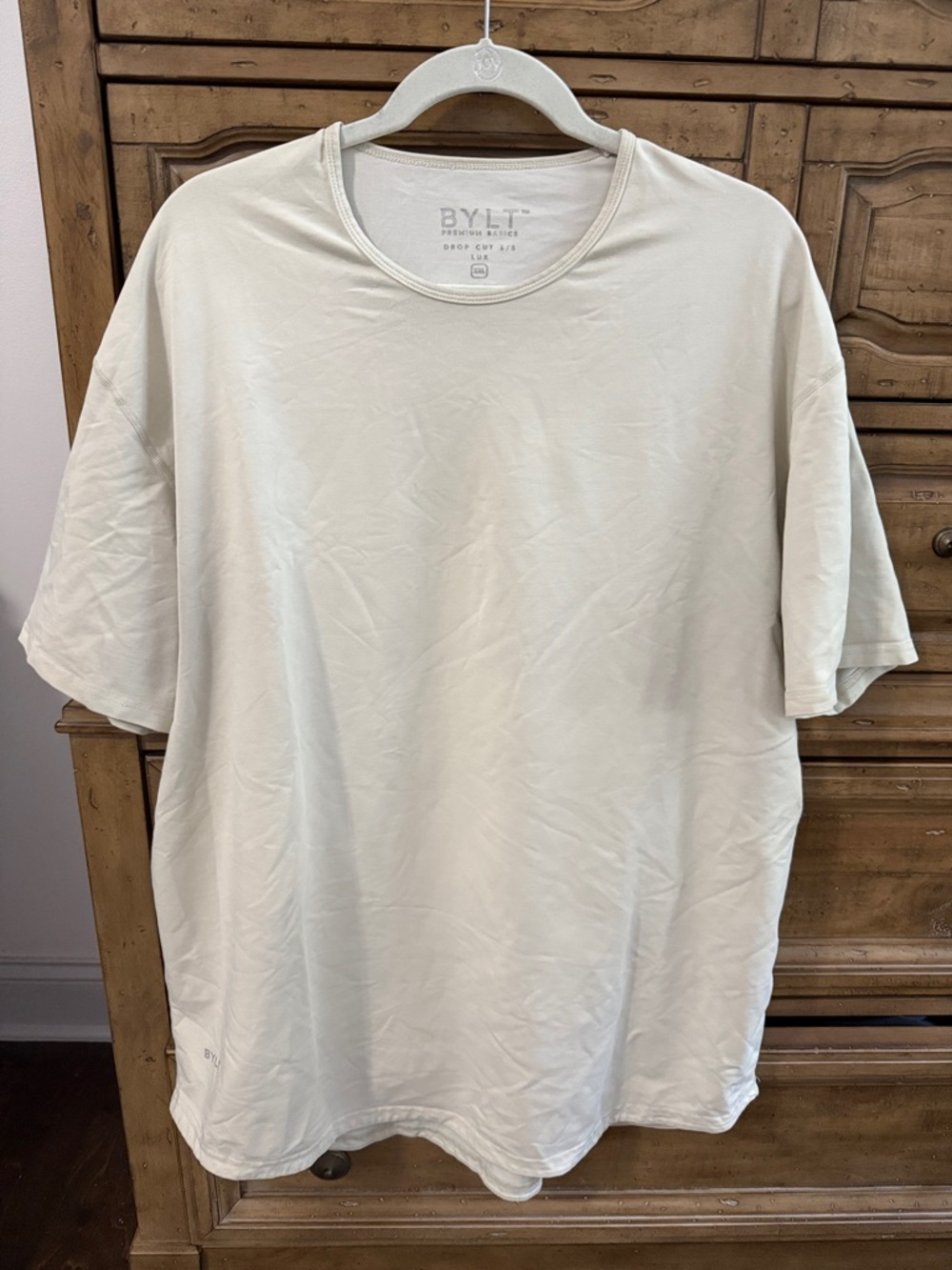 BYLT Basics Cream Short Sleeve Crew Neck T-Shirt